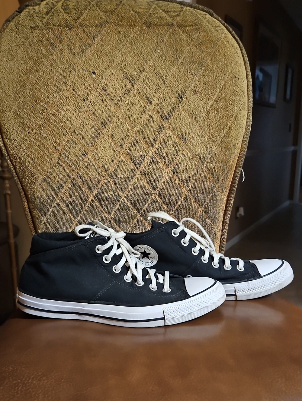 Converse Chuck Taylor All Star Madison Mid Top Lace Up Sneakers Shoes Black